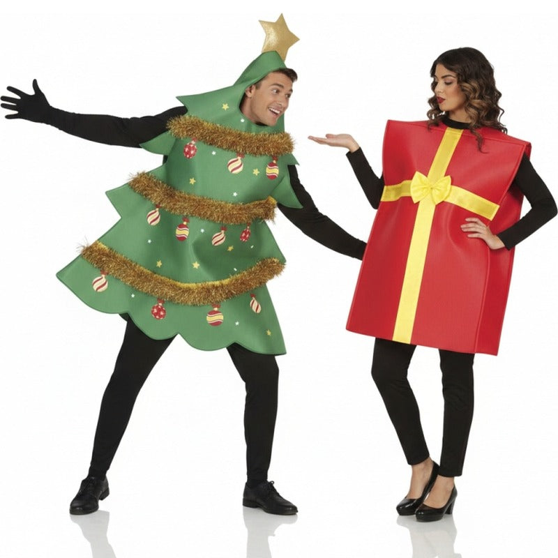 Fatos de casal Árvore e Presente de Natal