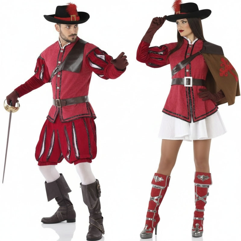 Fatos de casal Mosqueteiros elegantes