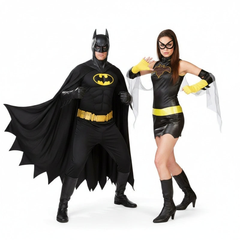 Fatos de casal Batman e Batgirl