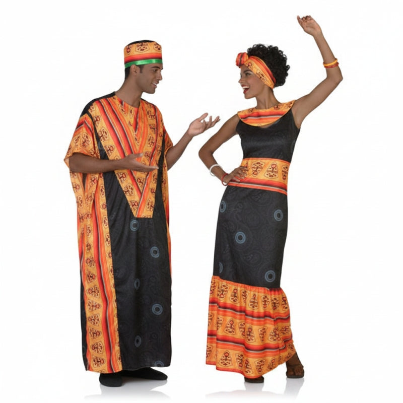 Fatos de casal africanos
