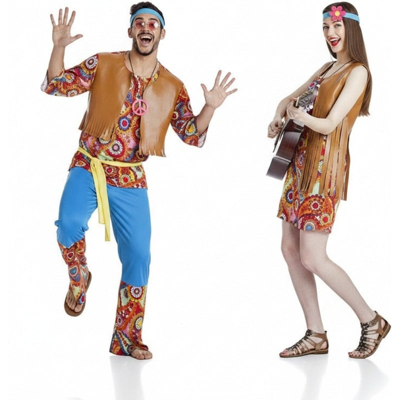 Fatos de casal Hippies Happy