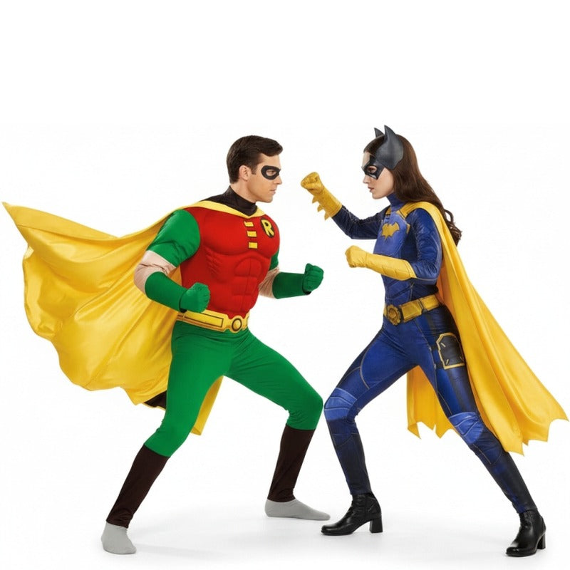 Fatos de casal Robin e Batgirl Deluxe