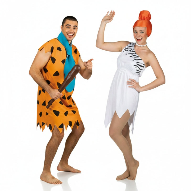 Fatos de casal Trogloditas Fred e Wilma Flintstones