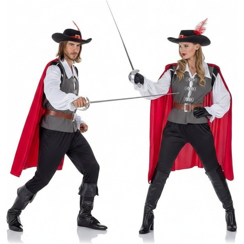 Fatos de casal Mosqueteiros com capa