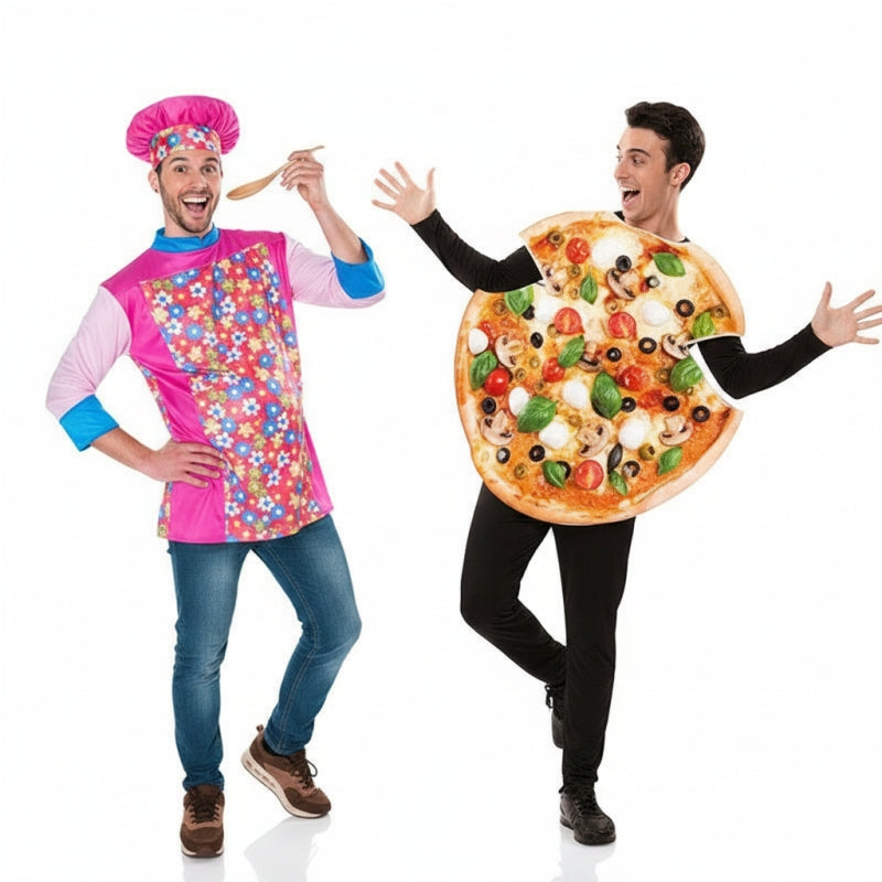 Fatos de casal Cozinheiro e Pizza