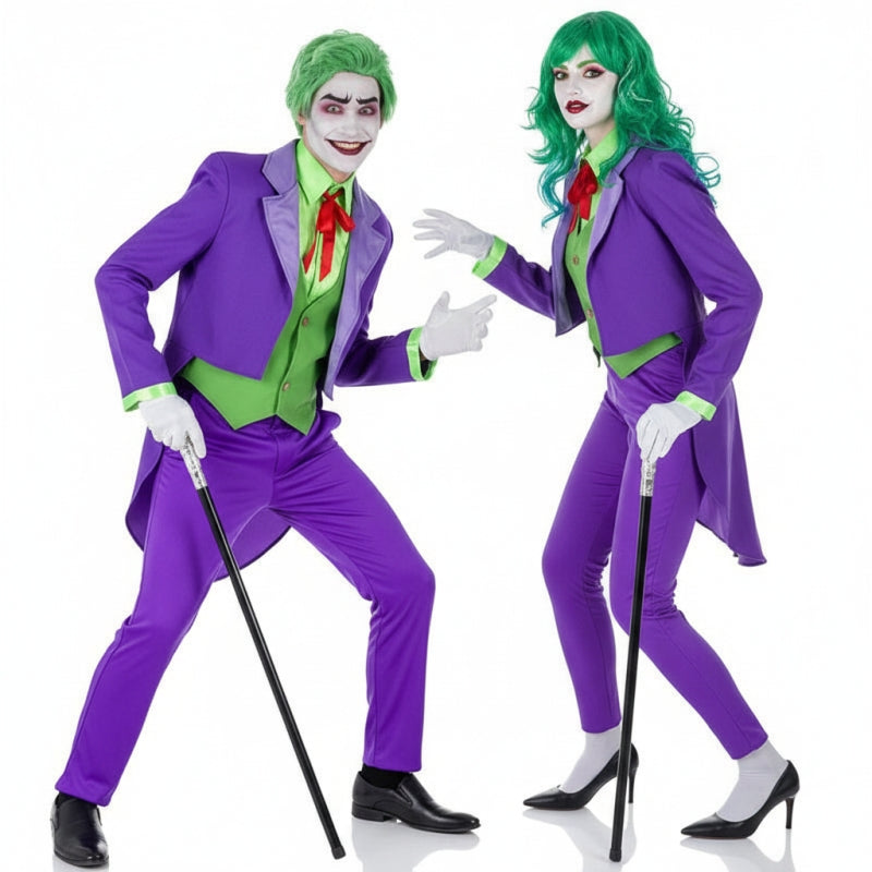 Fatos de casal Joker supervilão