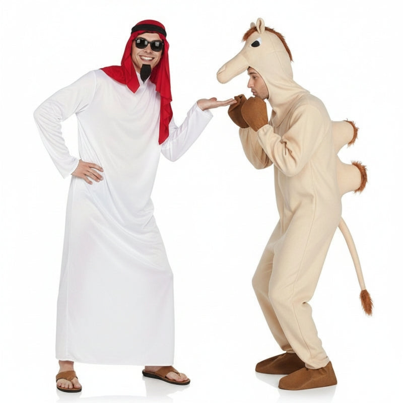 Fatos de casal Sheikh Árabe e Camelo