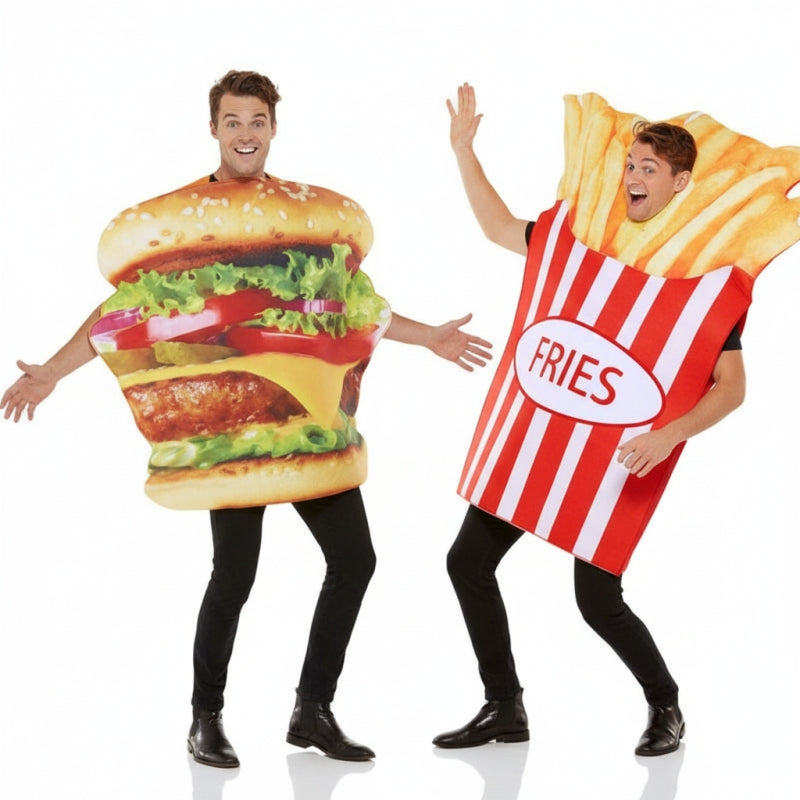 Fatos de casal Hambúrguer e Batatas Fritas