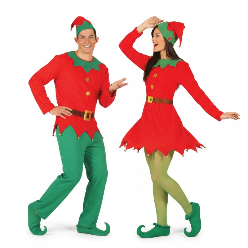 Fatos de casal Elfos de pai Natal