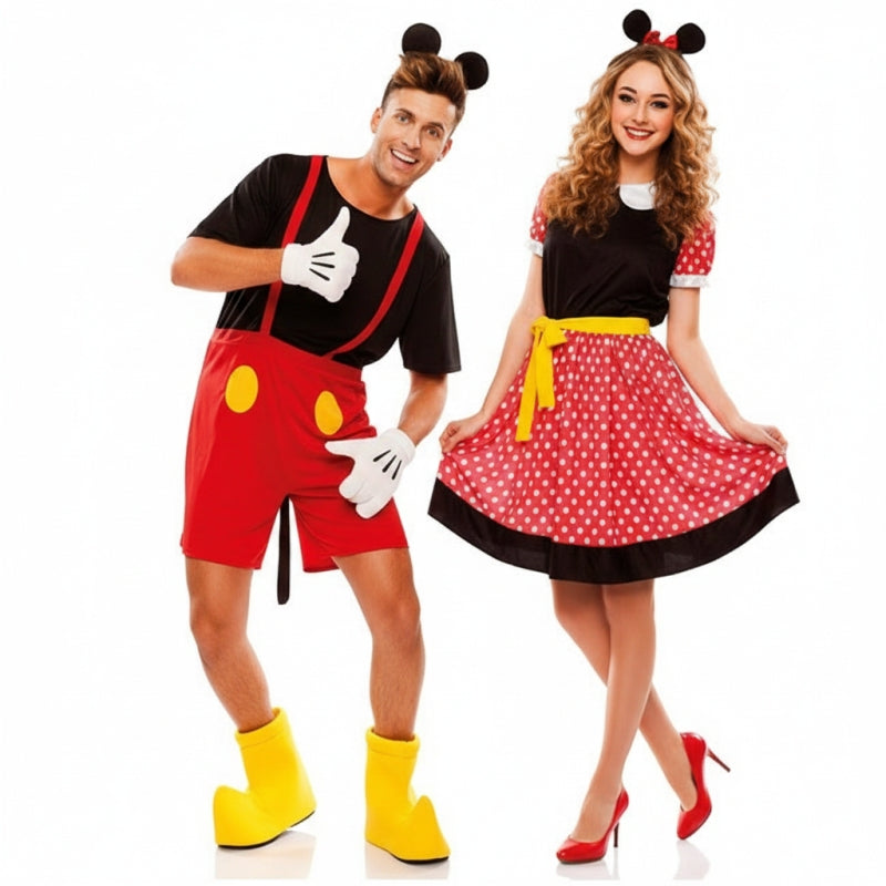 Fatos de casal Mickey e Minnie Mouse
