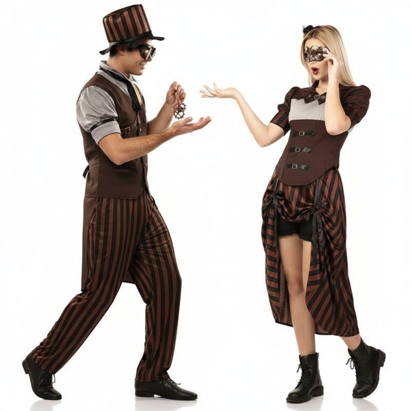 Fatos de casal Steampunks góticos
