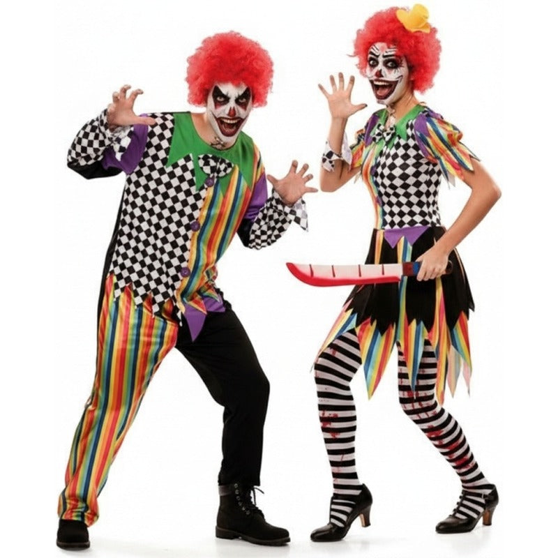 Fatos de casal palhaços amaldiçoados