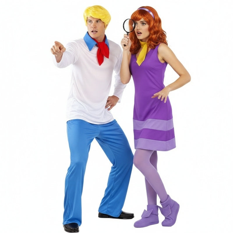 Fatos de casal Fred Jones e Daphne de Scooby-Doo