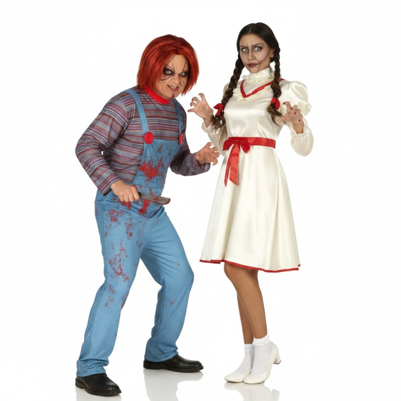 Fatos de casal Bonecos de Terror Chucky e Annabelle