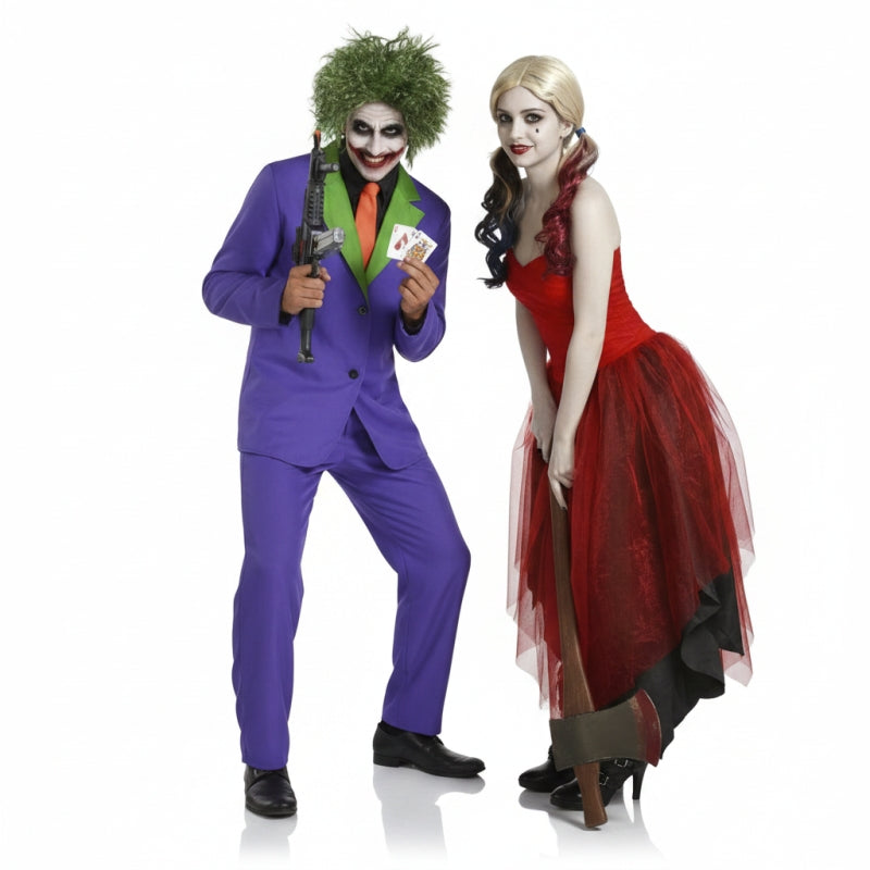 Fatos de casal Vilões Joker e Harley Quinn