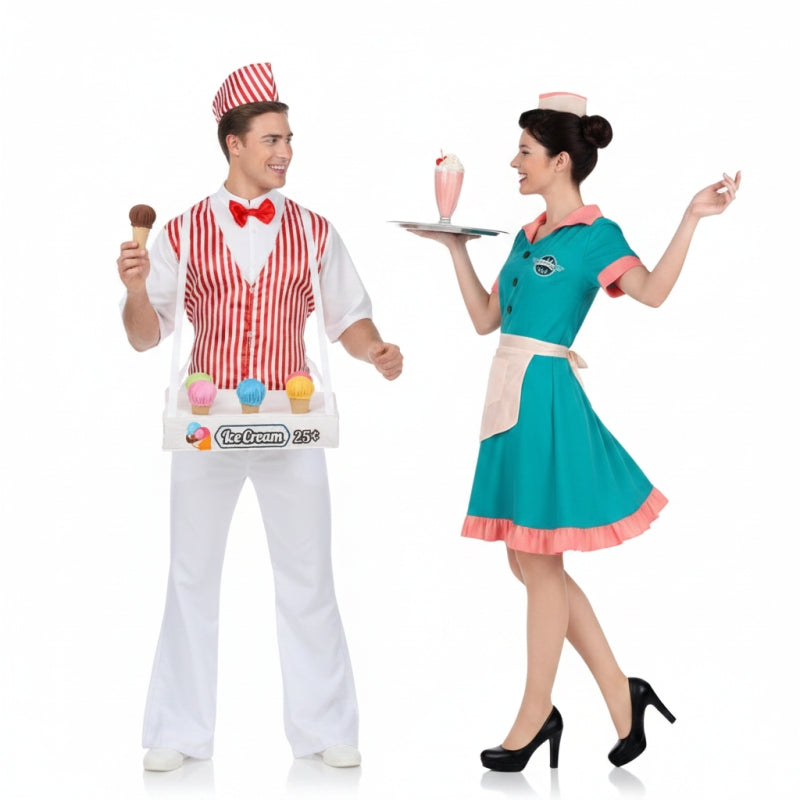 Fatos de casal Geladeiro e Empregada dos Anos 50