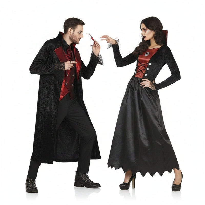 Fatos de casal Vampiros negros