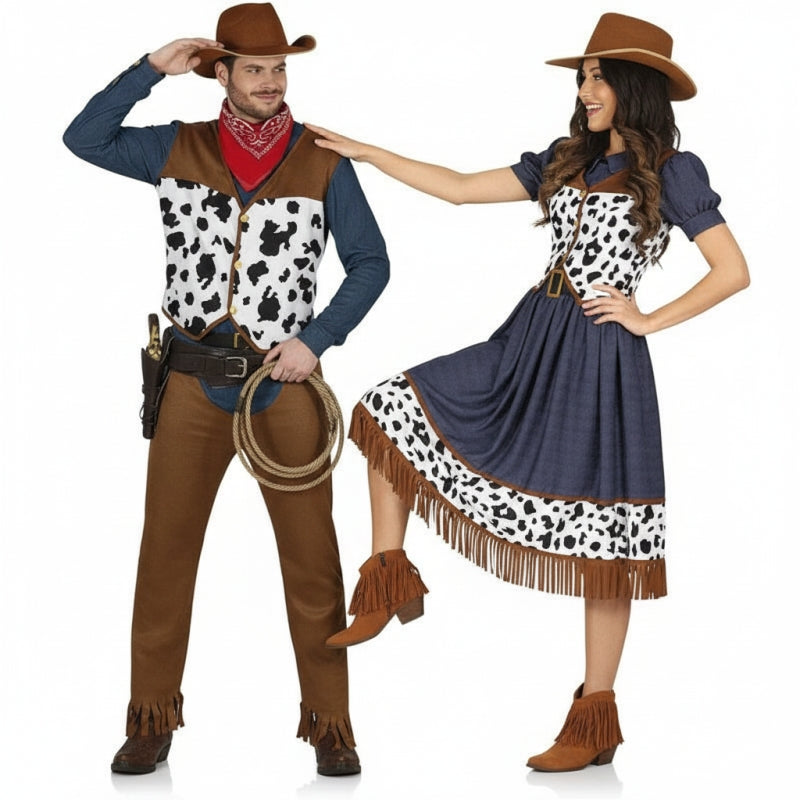 Fatos de casal Cowboys do Velho Oeste