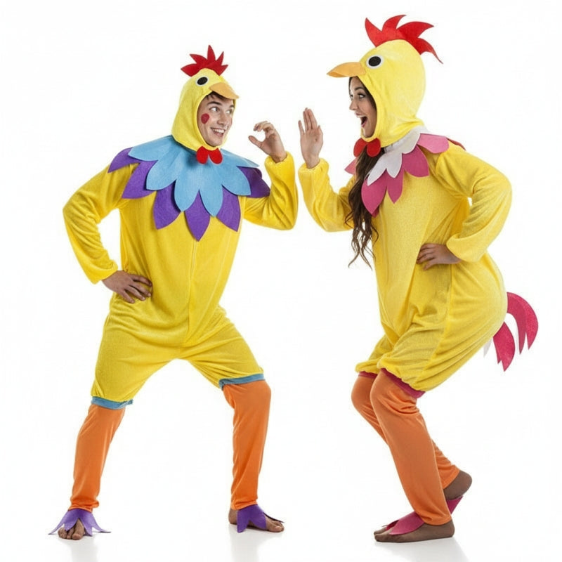 Fatos de casal Galo e Galinha