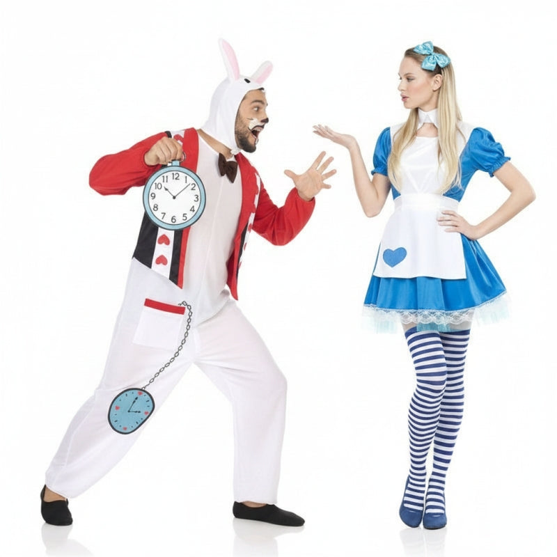 Fatos de casal Alice Sexy e o Coelho Branco