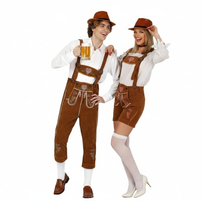 Fatos de casal Oktoberfest da Baviera