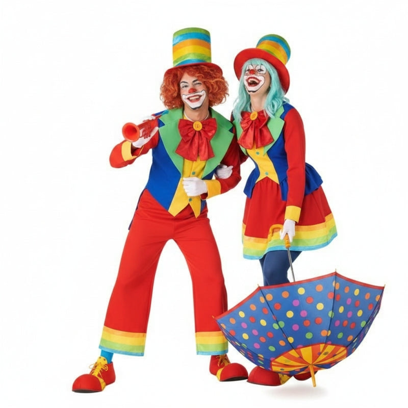 Fatos de casal Palhaços do anúncio Micolor