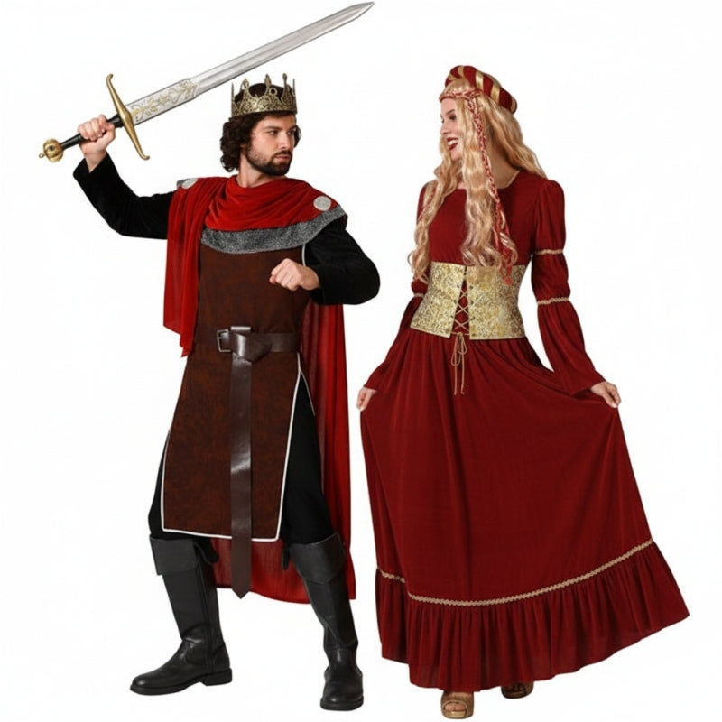 Fatos de casal Rei e senhora medievais