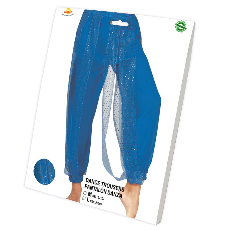 Pantalón de disfraz Danza Del Vientre Azul para mujer Packaging
