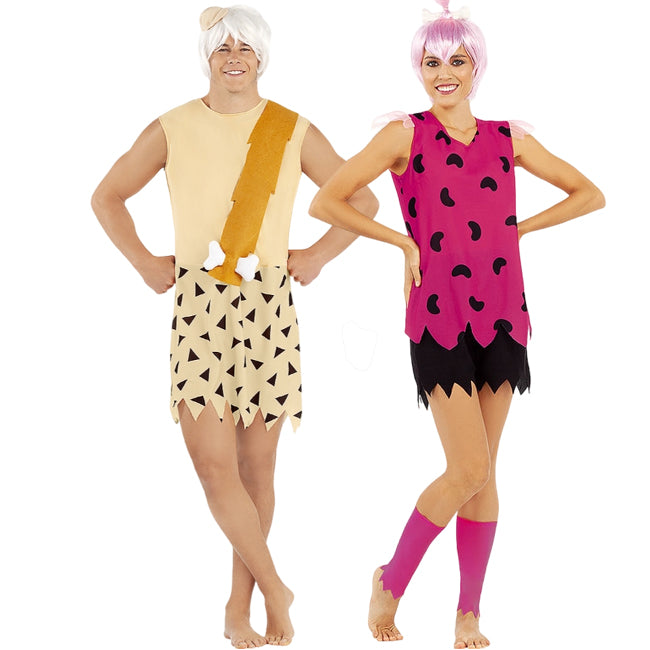 Pareja de Bam Bam y Pebbles de Los Picapiedra