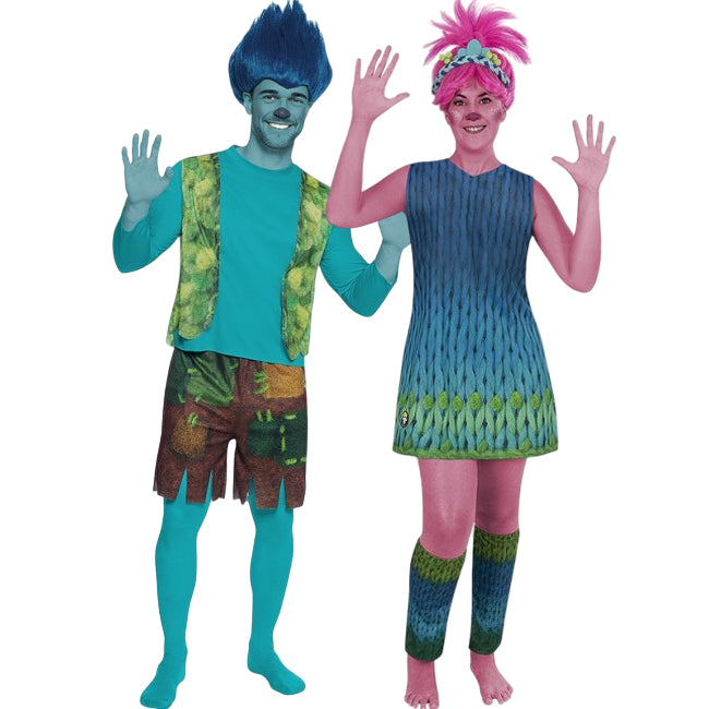 Branch y Poppy de Trolls para disfrazarte en pareja