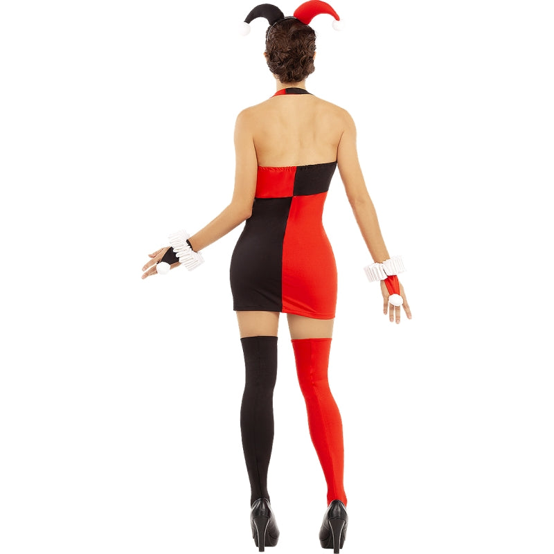 Disfraz de Harley Quinn con vestido para mujer Espalda
