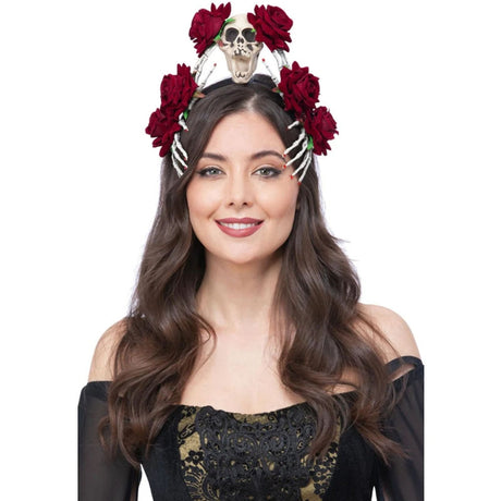 Diadema Catrina con calavera