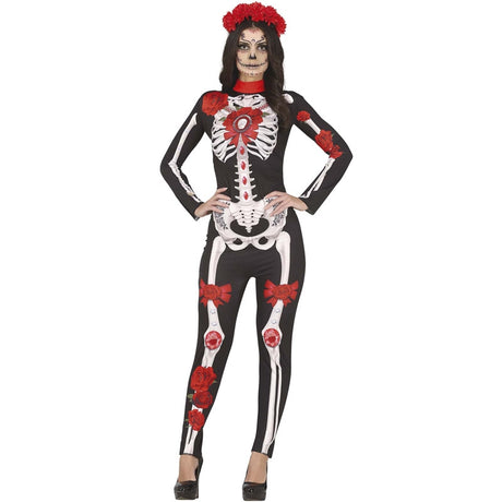 Disfraz de Catrina con lazos para mujer