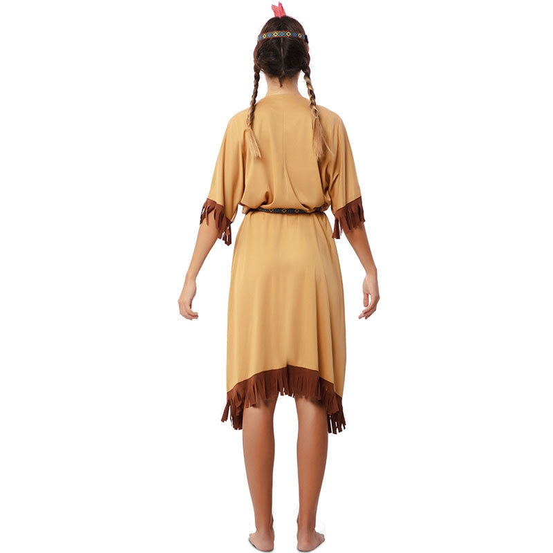 Disfraz de India del Oeste para mujer Espalda