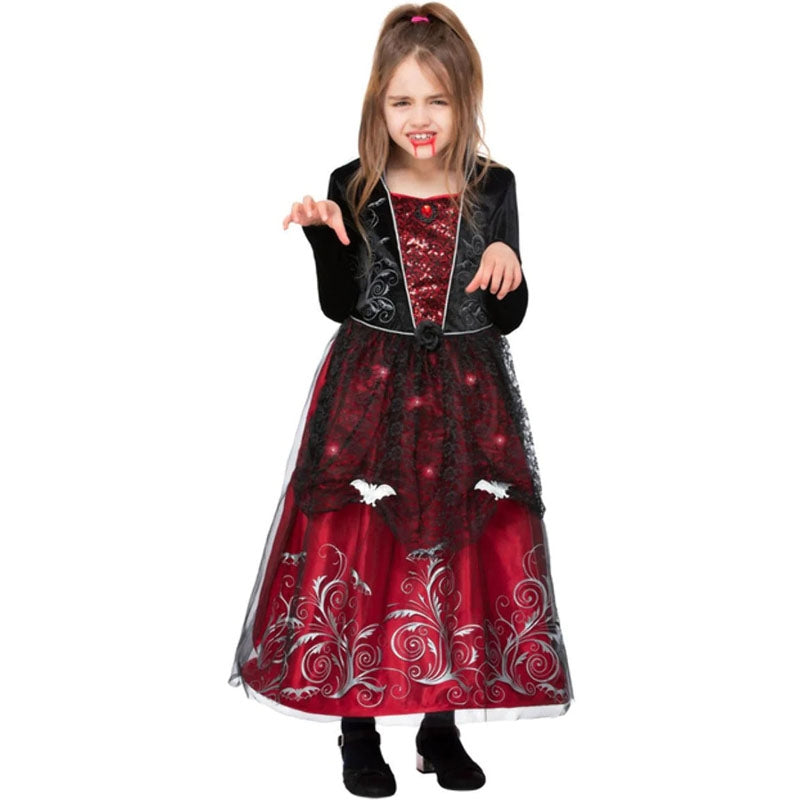 Disfraz de Vampiresa con murciélagos para niña