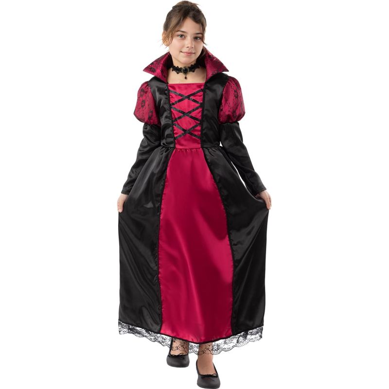 Disfraz de Vampiresa Roja para niña Bis