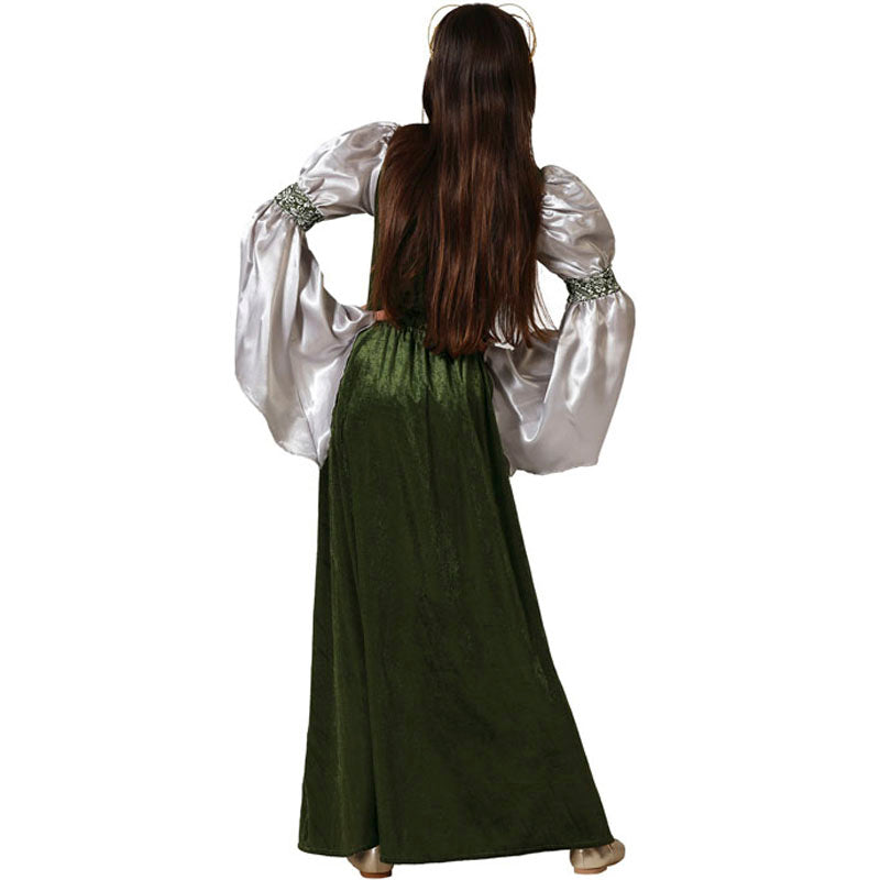 Disfraz para niña de Princesa medieval elegante Espalda