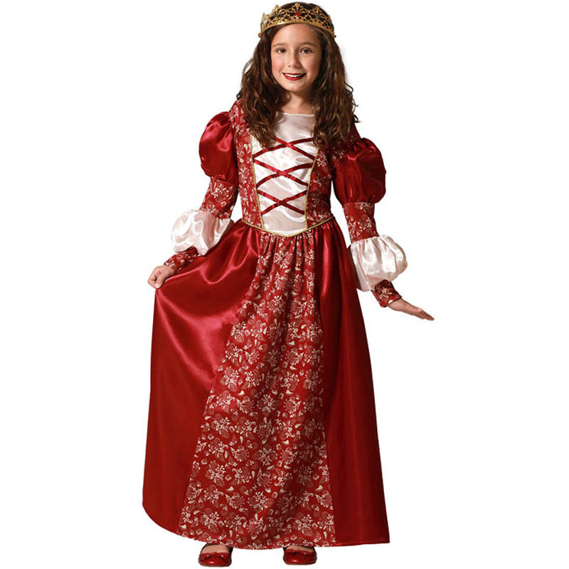 Disfraz para niña de Reina medieval roja