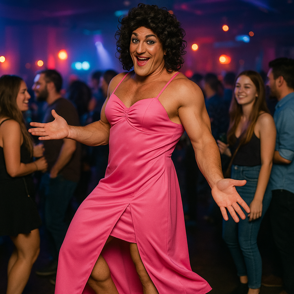 Fato de Drag Queen Rosa para homem