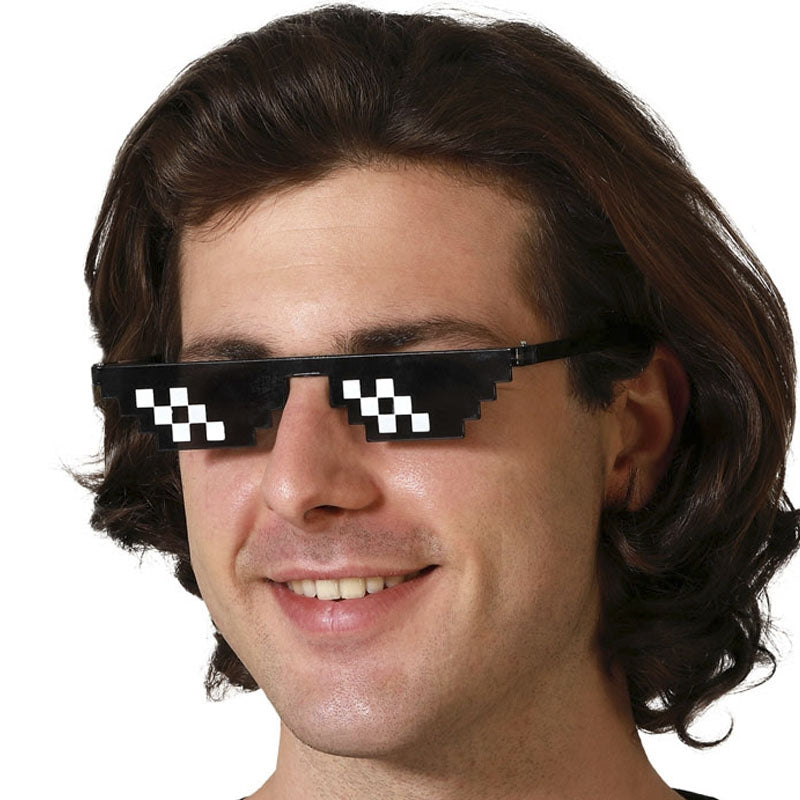 Óculos de sol Thug Life pixelizados | Acessórios de Carnaval