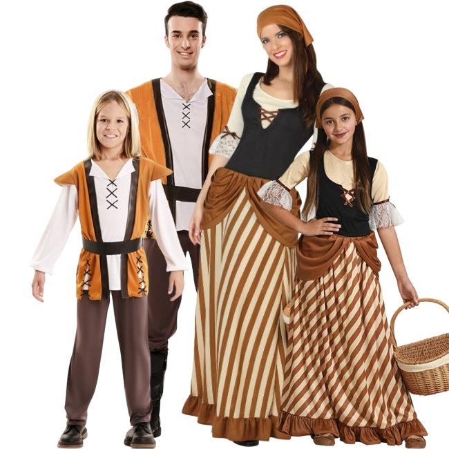 Disfraces Mesoneros Medievales para grupos y familias