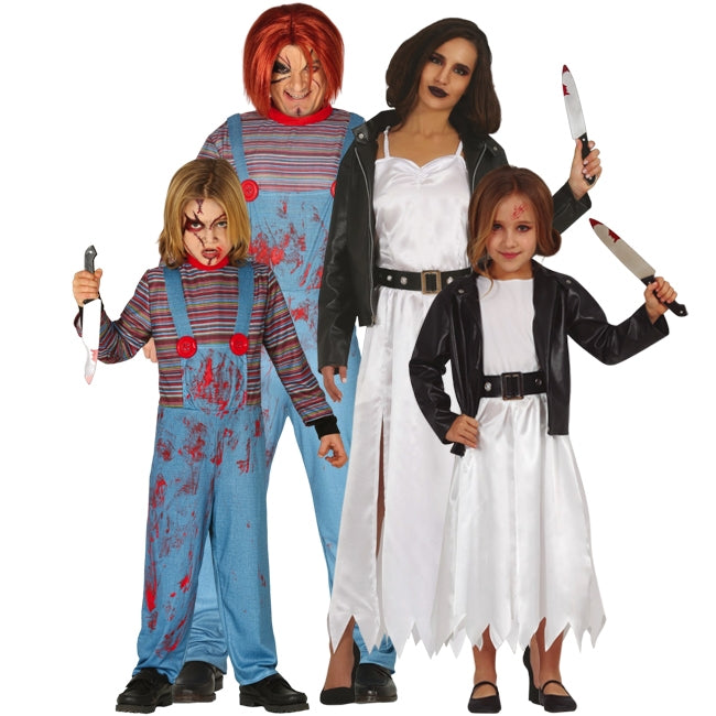 Disfraces Chuckys y Tiffanys para grupos y familias