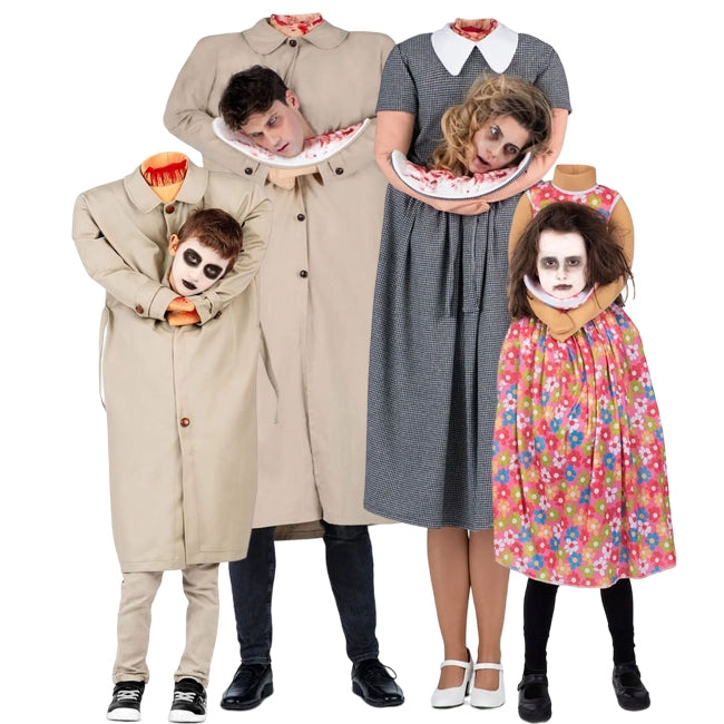 Disfraces Zombies sin Cabeza para grupos y familias