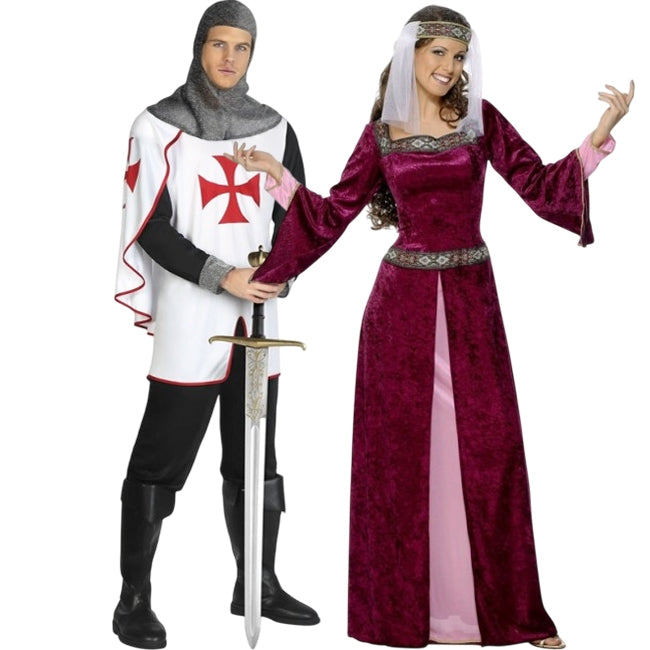 Fatos de casal Cruzados Medievais