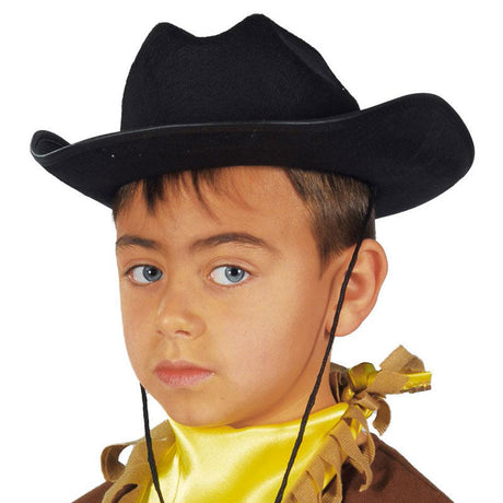 Chapéu de Cowboy Infantil Preto