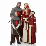 Grupo de Cavaleiros e princesas medievais