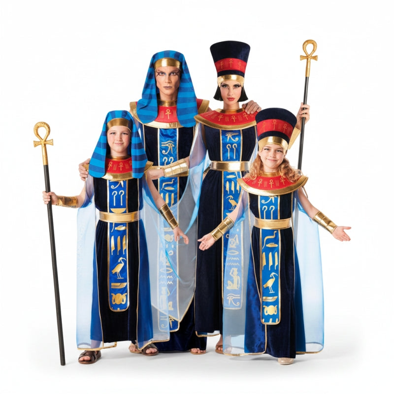 Grupo de Egípcios em veludo azul