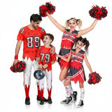 Grupo de Futebol Americano e Cheerleaders Zombies