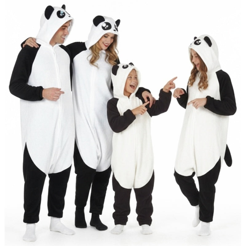 Grupo de Ursos Panda Kigurumi