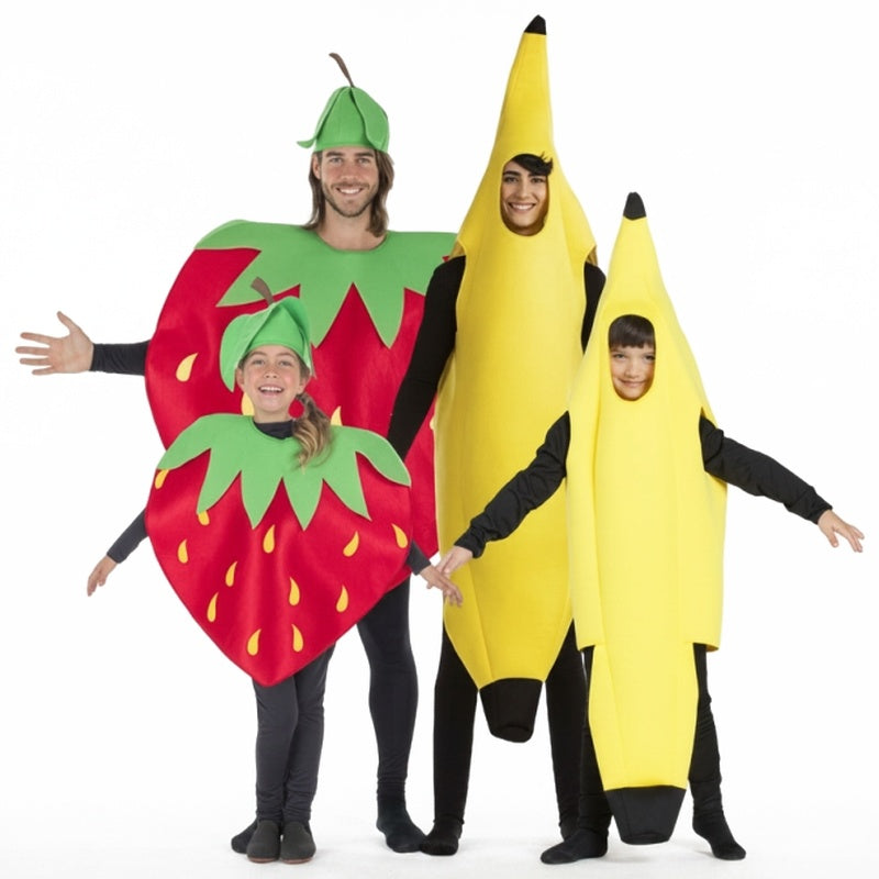 Grupo de Morangos e bananas